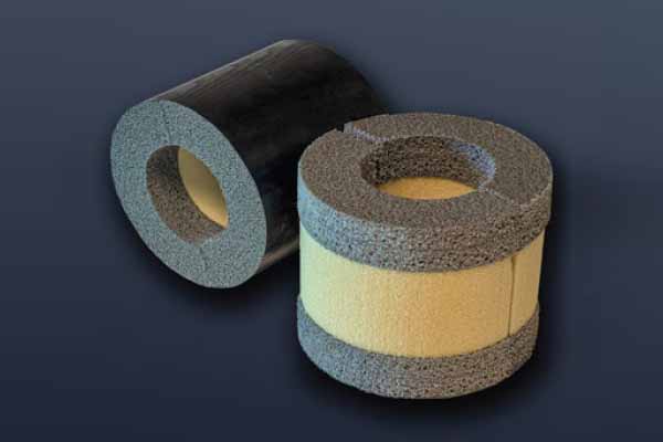 Thermal support inserts for power plant piping systems ensuring thermal efficiency